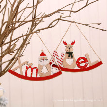 Multi Styles Printed Christmas Wooden Pendants Ornaments Wood Craft Gifts DIY Hanging Ornaments Christmas Decorations